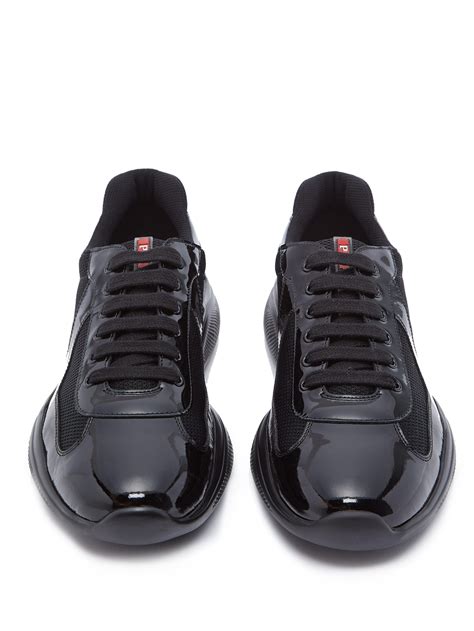 prada mens trainers black